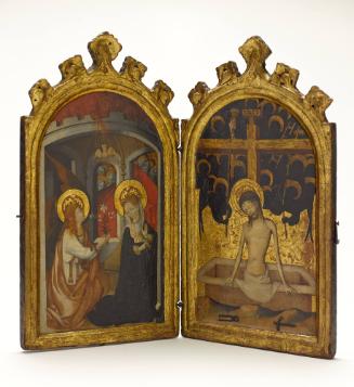 Diptych: The Annunciation, and the Man of Sorrows