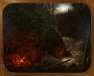 Sportsmen at Jacques Cartier Falls