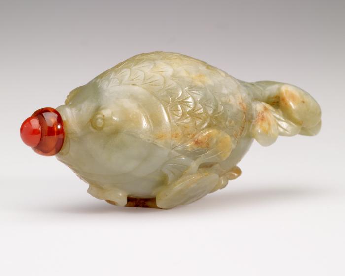 Snuff Bottle in the form of a plump fish