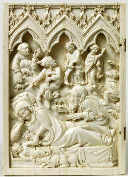 Wing from a Diptych: The Nativity, and Annunciation to the Shepherds