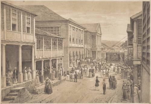 A View of the Court House, Kingston, Taken on the day of an Election