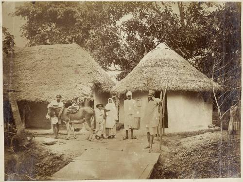People Outside Huts, Trinidad