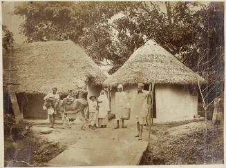 People Outside Huts, Trinidad