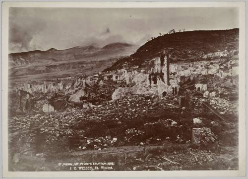 Mt Pelee's Eruption, St Pierre, Martinique