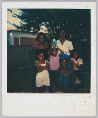 Marcie, Linda, Yazzi, Katy, Teddy, Keisha [Woman posing with five girls]