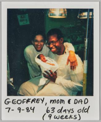 Geoffrey, Mom & Dad, 63 days old (9 weeks)
