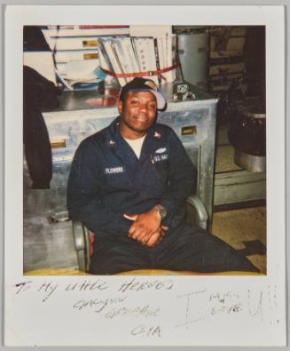 To My Little Heroes Galynn, Greggie, Gia [Man in US Navy uniform]
