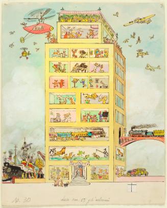 Animal Skyscraper, Illustration for Page 30 The Animals' Conference