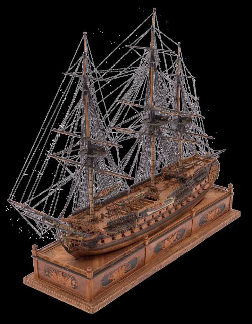 Antique Napoleonic Prisoner of War Model on Straw Base