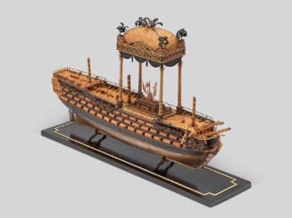 Three-decker 100 Gun Warship, Victory (used as a funerary catafalque for Vice-Admiral Nelson), Prisoner of War Model