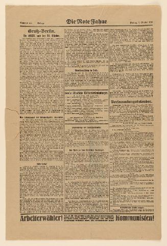 Die Rote Fahne, 7 October 1921