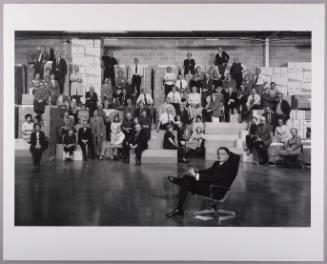 Dr. Edwin H. Land with group of Polaroid Employees