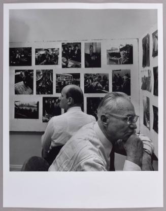 Edward Steichen making selections for The Family of Man publication at the Museum of Modern Art, New York
