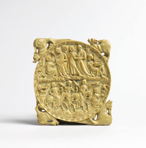 Back of a Mirror: Scenes of Courtship and Hawking Party