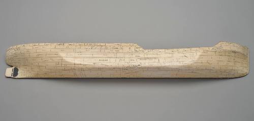 A Builder's Plating Half Model of a Coastal Freighter Hull