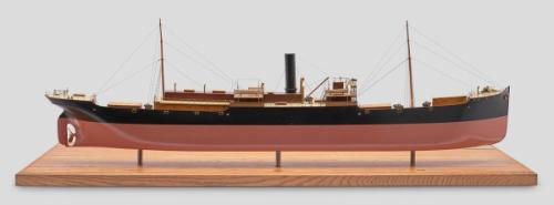 Half-hull Rigged Builder's Model of the Single-screw Passenger and Cargo Freighter 'Gresham'