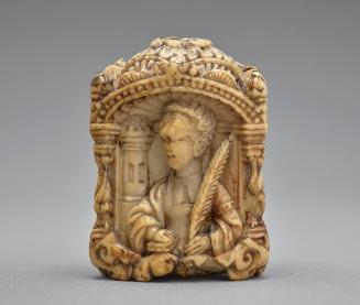 Rosary Pendant: St. Barbara, St. Catherine, and Mary Magdalene