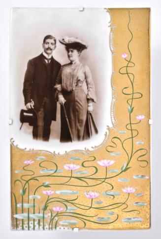 Decorative wall-hanging with Portrait of Man and Woman Standing