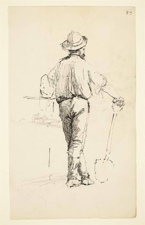 Pen and ink study for Logging I