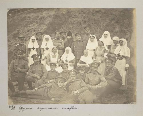 Group of train's personal.