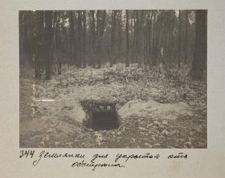 Dugouts for hiding during the attacks.