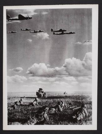 Soldiers, tanks, and planes.