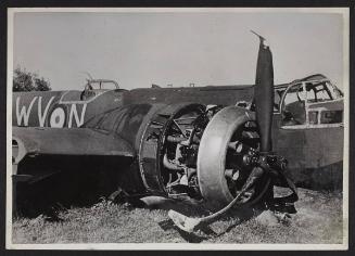 A crashed Allied aeroplane.