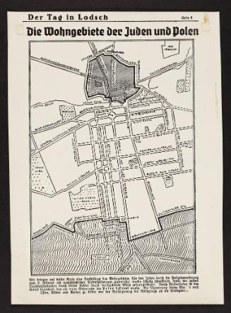 Border map of Jewish and Polish areas
