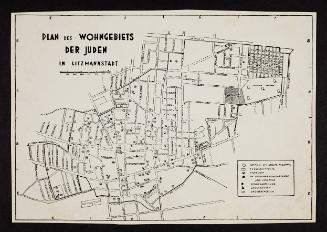 Map of the plan of the residential area of Jewish Lodz
