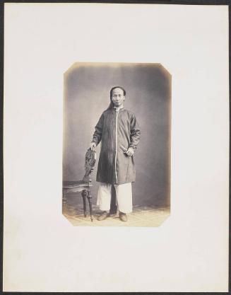 Cochinchinese Embassy in Paris. 153. Guyen (36 years old) Vietnamese, born in Thia-thien (Annam, now Vietnam) Corporal, military labourer. His hair is 1m 58cm in length.