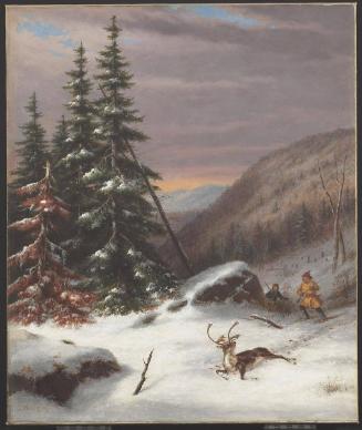 Indians Hunting a Caribou