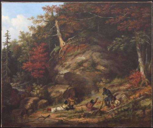 Forest Scene with Indian Hunters