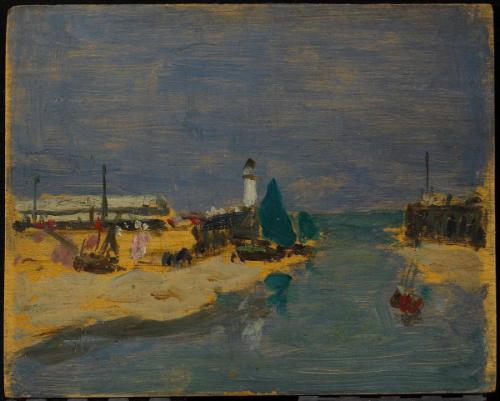 Harbour at Le Tréport (recto)