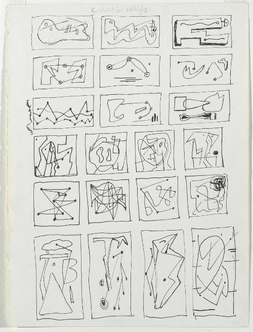 Page from Shiny Notebook 1933-35: Ideas for Reliefs