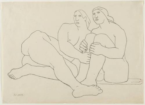 Two Seated Figures