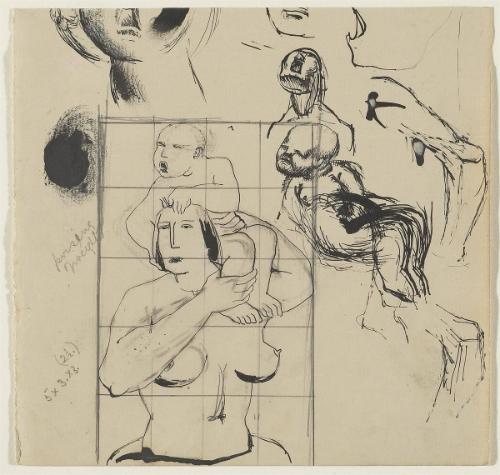 Page 155 from No. 3 Notebook: Study for Manchester Mother and Child