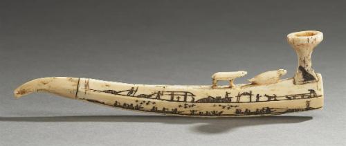 Pipe with Pictorial Engravings