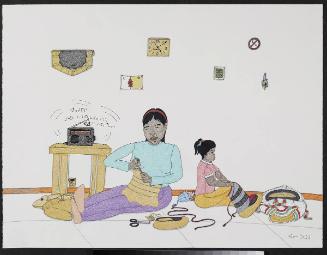Composition (Woman making Kamiks)