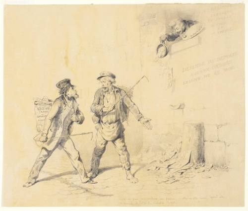 An Artist Discarding his Drawings