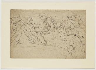 The Martyrdom of Saint Lawrence (recto); Figure Studies including two studies of a Madonna and Child (verso)