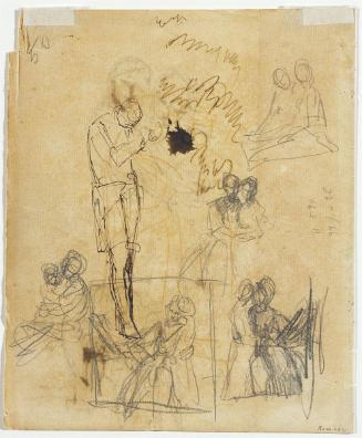 Figure Studies (recto); Figure and Couples (verso)
