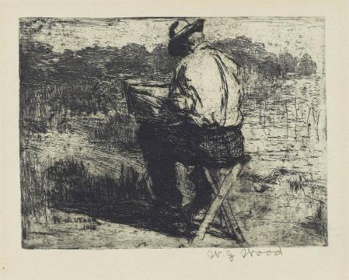 The Artist Painting in the Country