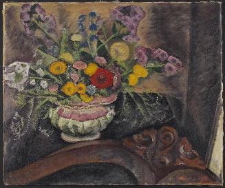 Flower Still Life with Chair