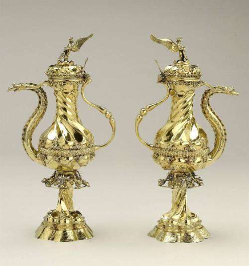 Pair of Silver Gilt Cruets