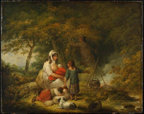 A Gypsy Encampment in a Wood