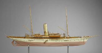 American Schooner Rigged Steam Yacht, Gunilda, Builder's Model