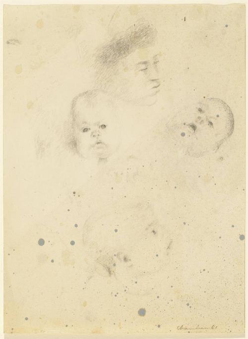 Sketches of a mother and child