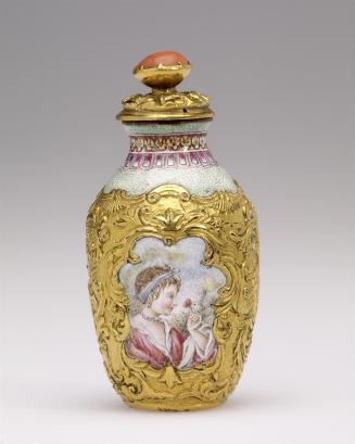 Snuff Bottle, with portrait of European lady