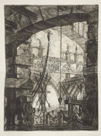 A Lofty Arch, with Vista onto an Arcade Surmounted by a Frieze