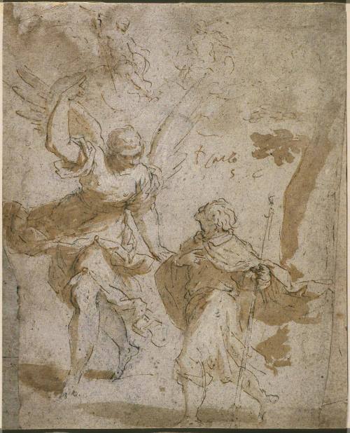 An Angel appearing to a young pilgrim